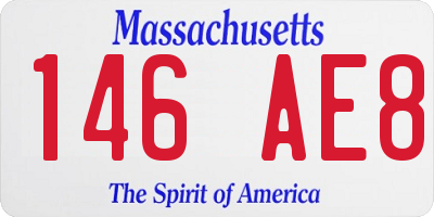 MA license plate 146AE8