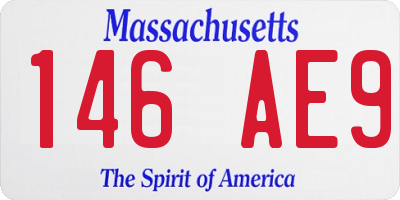 MA license plate 146AE9