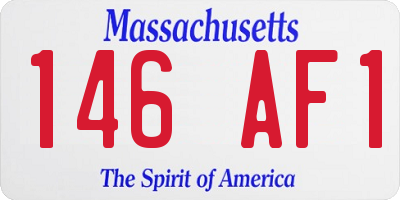MA license plate 146AF1