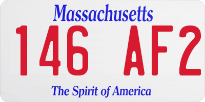 MA license plate 146AF2