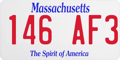MA license plate 146AF3