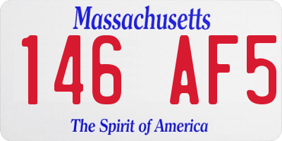 MA license plate 146AF5
