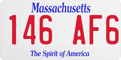 MA license plate 146AF6