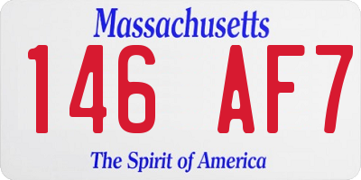 MA license plate 146AF7
