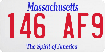 MA license plate 146AF9