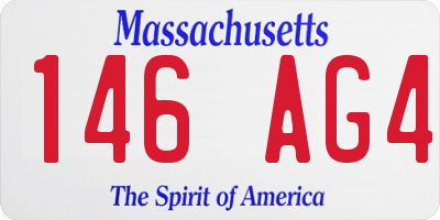 MA license plate 146AG4