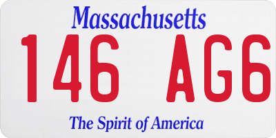 MA license plate 146AG6