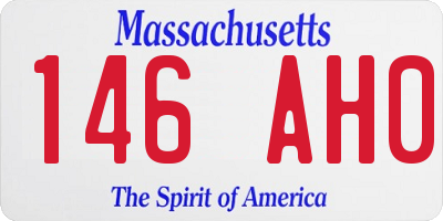 MA license plate 146AH0
