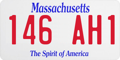 MA license plate 146AH1