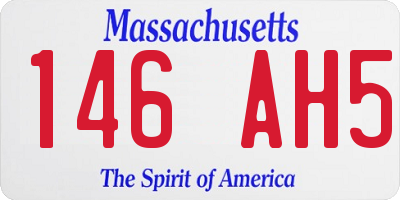 MA license plate 146AH5