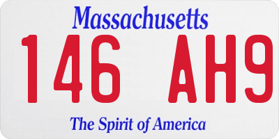 MA license plate 146AH9