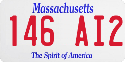 MA license plate 146AI2