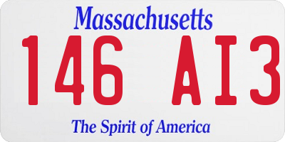 MA license plate 146AI3