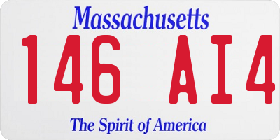 MA license plate 146AI4