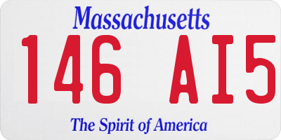 MA license plate 146AI5