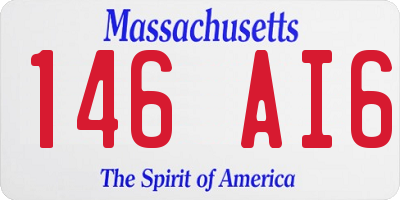 MA license plate 146AI6
