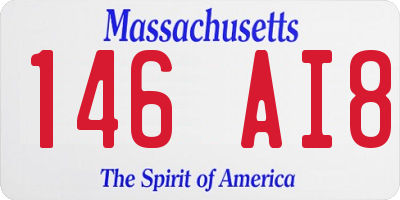 MA license plate 146AI8