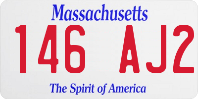 MA license plate 146AJ2