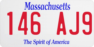MA license plate 146AJ9