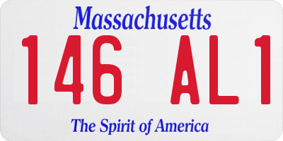 MA license plate 146AL1