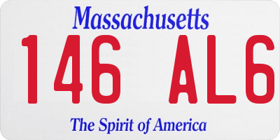 MA license plate 146AL6