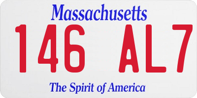 MA license plate 146AL7