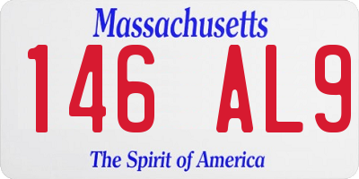 MA license plate 146AL9