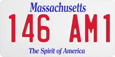 MA license plate 146AM1