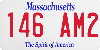 MA license plate 146AM2