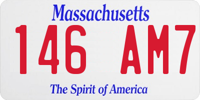 MA license plate 146AM7