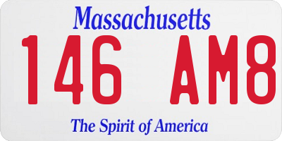 MA license plate 146AM8