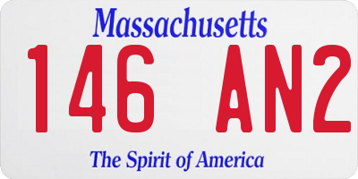 MA license plate 146AN2
