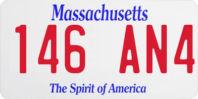 MA license plate 146AN4