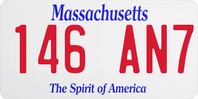 MA license plate 146AN7