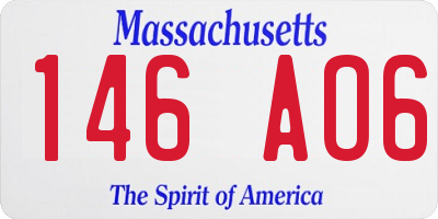 MA license plate 146AO6
