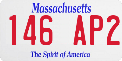 MA license plate 146AP2
