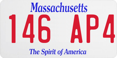 MA license plate 146AP4