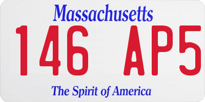 MA license plate 146AP5