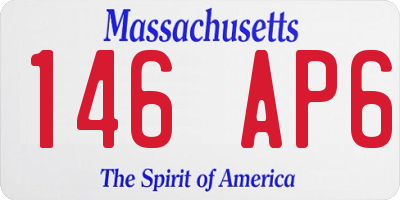 MA license plate 146AP6