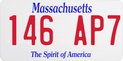 MA license plate 146AP7