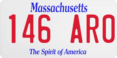 MA license plate 146AR0