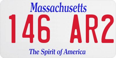 MA license plate 146AR2