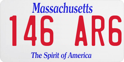 MA license plate 146AR6