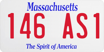 MA license plate 146AS1