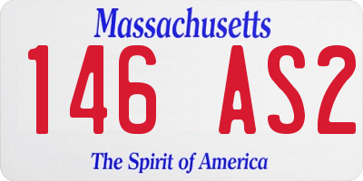 MA license plate 146AS2