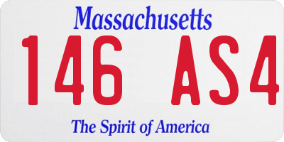 MA license plate 146AS4