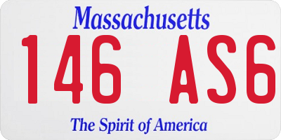 MA license plate 146AS6