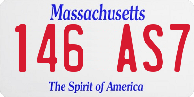 MA license plate 146AS7