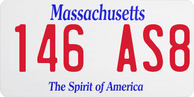 MA license plate 146AS8