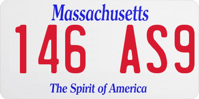 MA license plate 146AS9